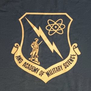 vintage US ARMY ANG Military Science t-shirt 50/50 college academy ROTC STEM